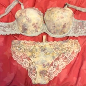 Victoria’s Secret Dream Angels Lined Demi Bra 38DD Cheeky Panty XL NWT